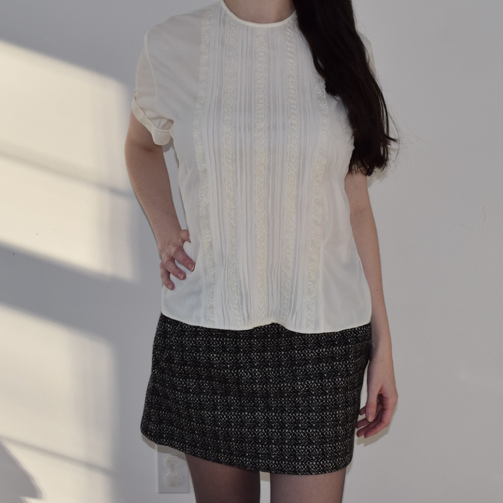Vintage 1950's Blouse (off white)